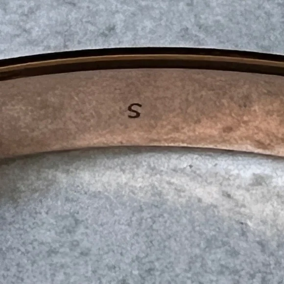 Louis Vuitton Monogram Hinged Bangle Bracelet Rose Gold Tone Size S - Picture 8 of 11